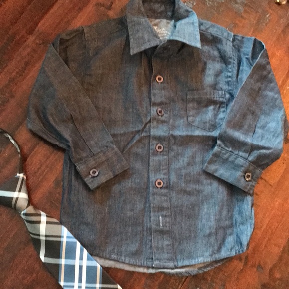 Littlest Prince Couture Button Down Shirt and Tie - Picture 8 of 12